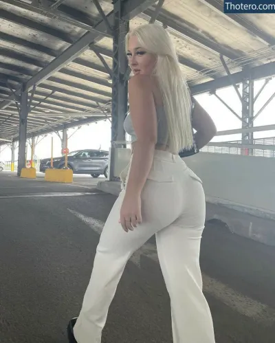 angellbunnyy - blonde woman in white pants and black top posing for a picture