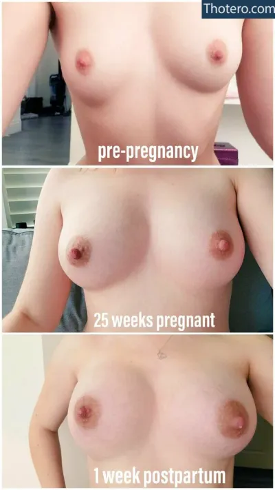 Lindsey Love - a series of pictures showing different stages of breasting