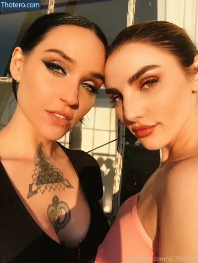 misskenzieanne - two women with tattoos on their chest posing for a picture