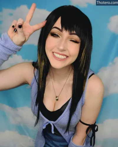 jessblazecosplay - woman with black hair and a blue shirt posing for a picture