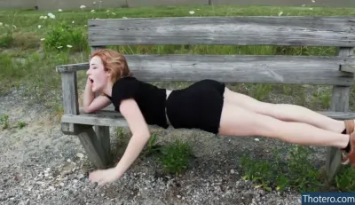 Goodnight Moon - woman laying on a bench with her legs up