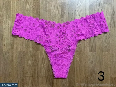 gentlejosy - a close up of a pink thong with a lace pattern