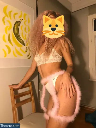 kittylov2r - woman in a white bra top and a pink furry skirt