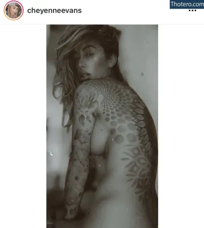 Cheyenne Evans - woman with tattoos on her body and a tattoo on her arm